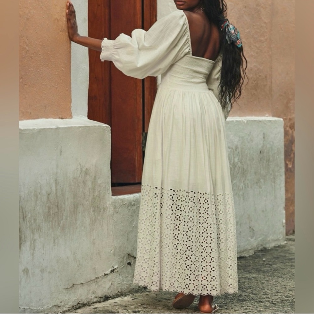 Free People Cream Perfect Storm Midi Dress - Picture 10 of 10